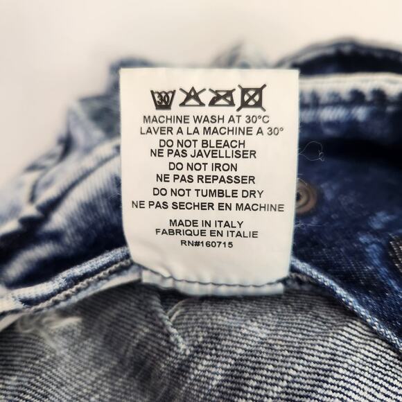 Retrofete Willa Skirt in Light Blue Acid Size Medium Button - Picture 8 of 10